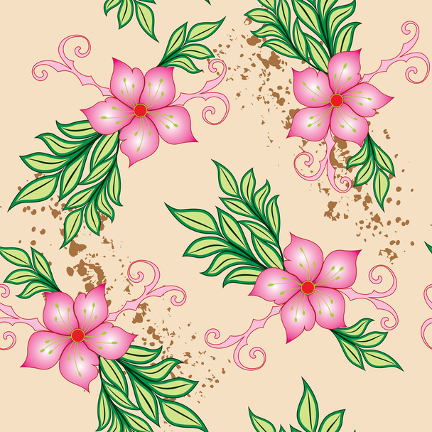 Seamless floral background - Vektor, kép
