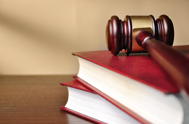 a törvény a könyvet fa bírák marok - Fotó, kép