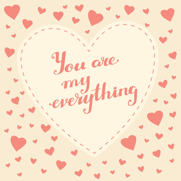 Vector Illustration Valentine Day Greeting Card - Вектор, зображення
