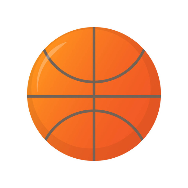 Basketbal pictogram eenvoudige 3D vector illustratie geïsoleerd eps10 op witte achtergrond - Vector, afbeelding