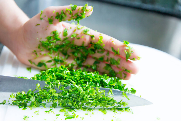 fresh parsley, food concept background - Foto, Imagem