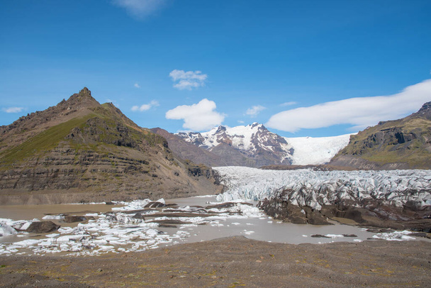 Svinafellsjokull ledovec na jižním Islandu - Fotografie, Obrázek