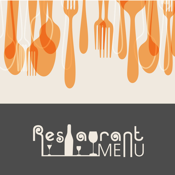 Restaurant menu card design. - ベクター画像
