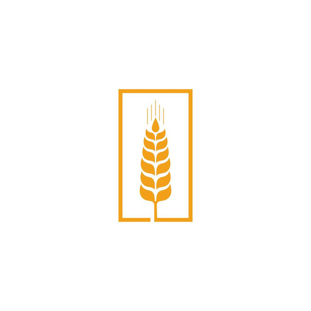 Mezőgazdaság búza logó sablon vektor ikon - Vektor, kép