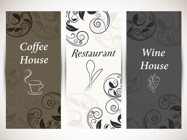 Restaurant menu card design. - Wektor, obraz