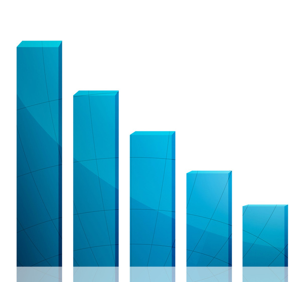 biznes wykres wzrostu niebieskie strzałki - Zdjęcie, obraz