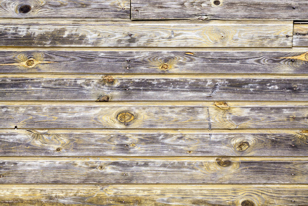 old barely painted wooden wall, rural house - Foto, immagini