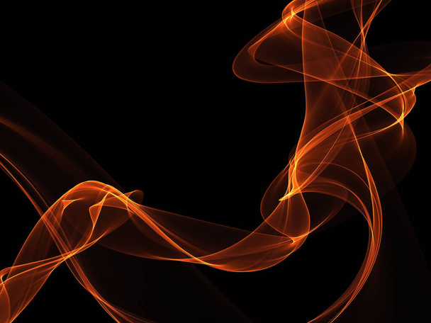 Dark abstract background with a glowing abstract waves, abstract background - Foto, imagen