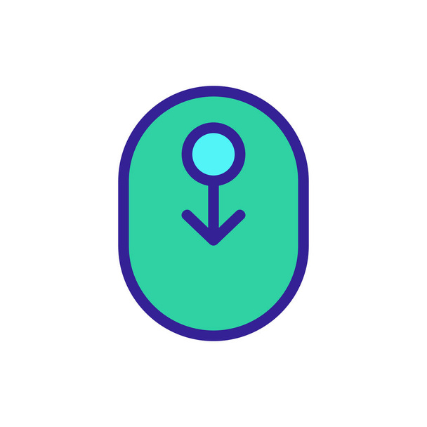 Scroll the screen icon vector. Isolated contour symbol illustration - Vector, Image