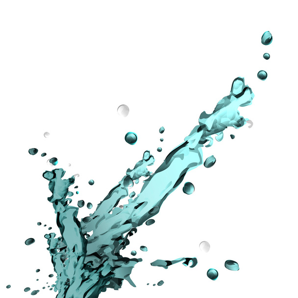 Salpicos de água azul. Projeto vetorial
 - Vetor, Imagem