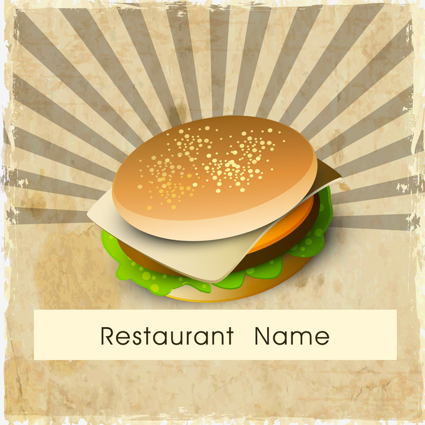Restaurant menu card design. - Vetor, Imagem