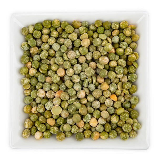 Peeled Peas in Bowl isolated on white Background - Photo, image