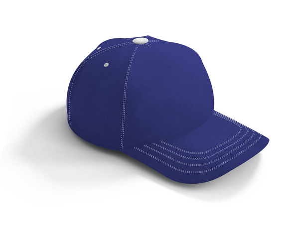 A high resolution Football Cap Mockup In Royal Blue Color to help you present your cap designs beautifully. - Photo, Image