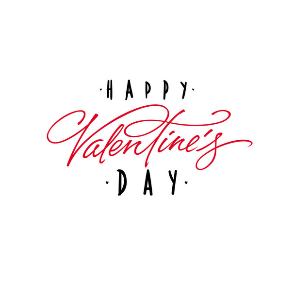 Happy Valentines day lettering - Vector, Image