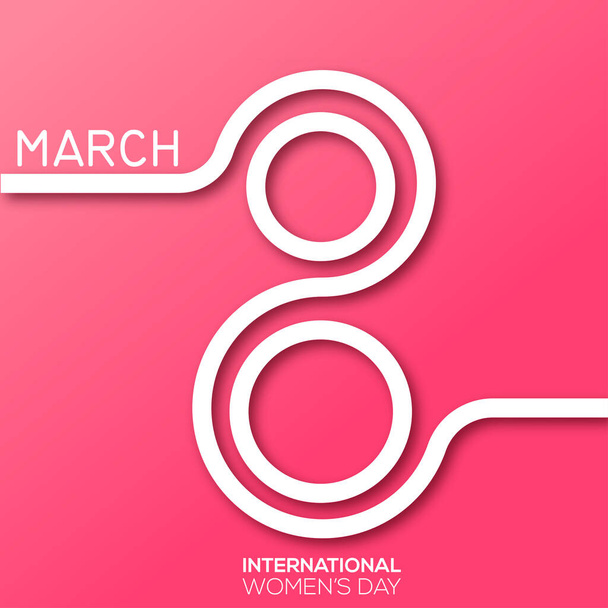 International Womens day background with modern text 8. Vector - Vector, Image