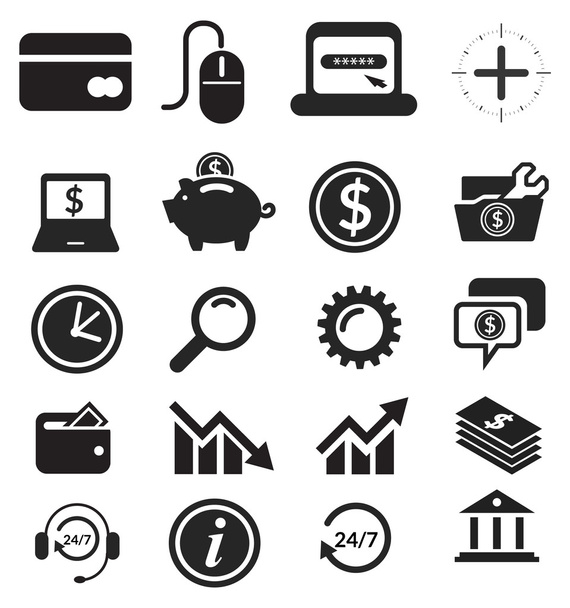 Conjunto de iconos - Banca y finanzas
 - Vector, imagen