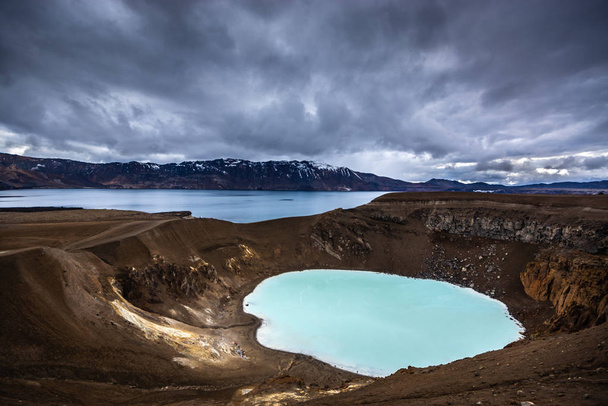 Askja Volcano Crater Iceland - 写真・画像