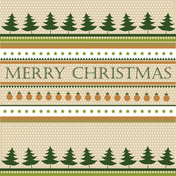 Retro christmas background with fir trees. vector - Vector, Image