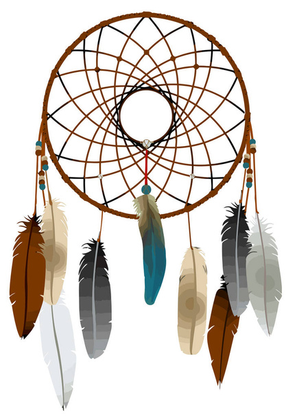 dreamcatcher native american tribal culture mystery illustration - Foto, imagen