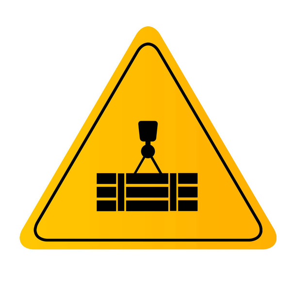 aviso de triângulo de perigo de guindaste aéreo
 - Vetor, Imagem