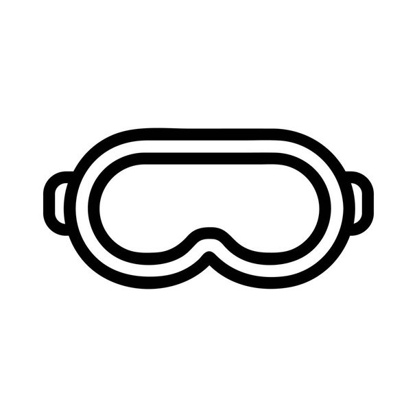 Τα γυαλιά είναι ραμμένα διάνυσμα εικονιδίου. Μεμονωμένη απεικόνιση συμβόλων περιγράμματος - Διάνυσμα, εικόνα