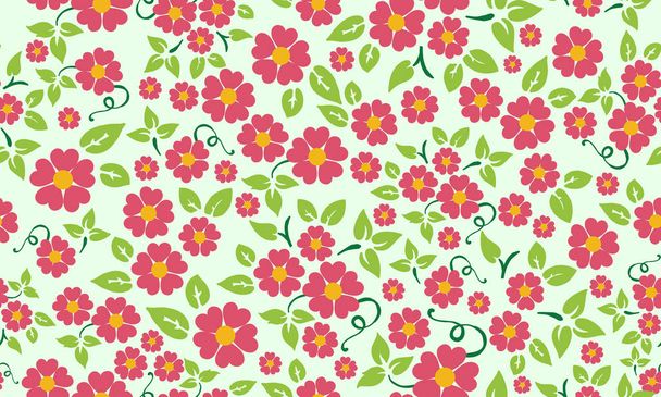 Antique flower pattern background for spring, with leaf and floral decorative. - Vector, Image