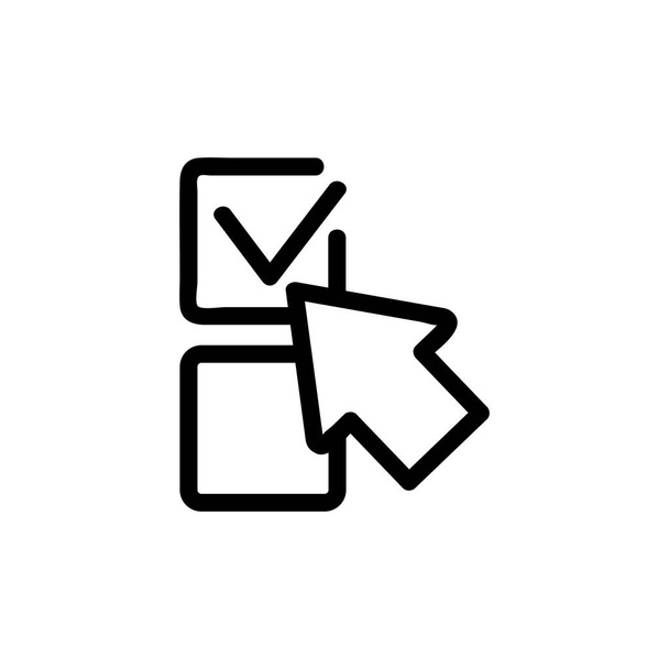 Wybór wariantu ikony wektorowej. Ilustracja izolowanego symbolu konturu - Wektor, obraz