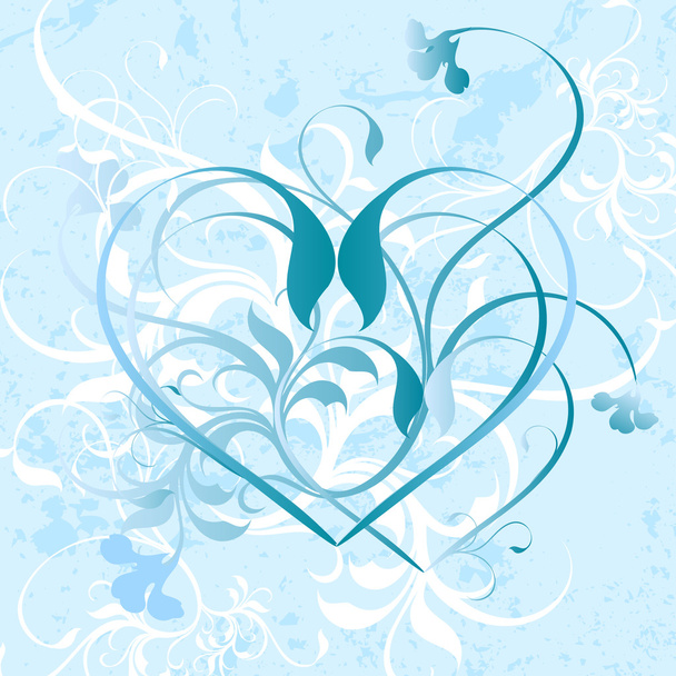 Floral heart - Vetor, Imagem