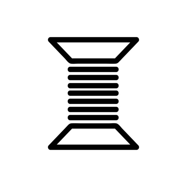 Wektor ikony cewki gwintu. Ilustracja izolowanego symbolu konturu - Wektor, obraz