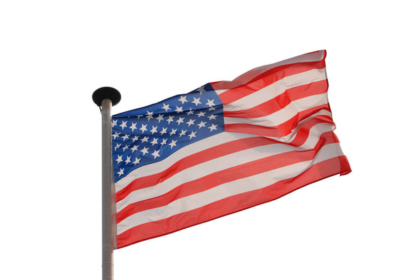 Bandeira americana isolada com caminho de recorte - Foto, Imagem
