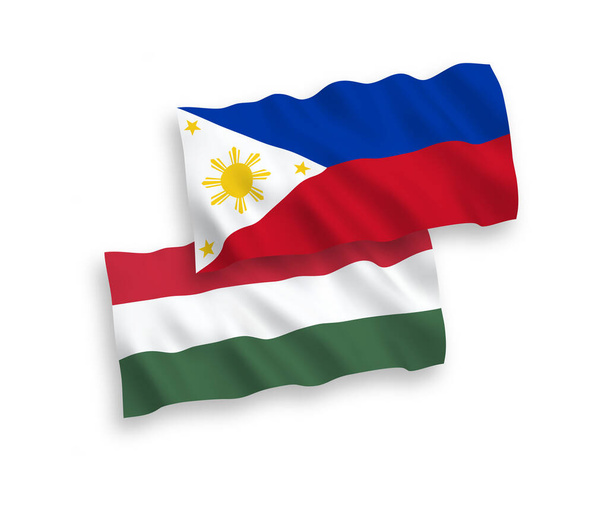 Bandiere delle Filippine e dell'Ungheria su sfondo bianco
 - Vettoriali, immagini