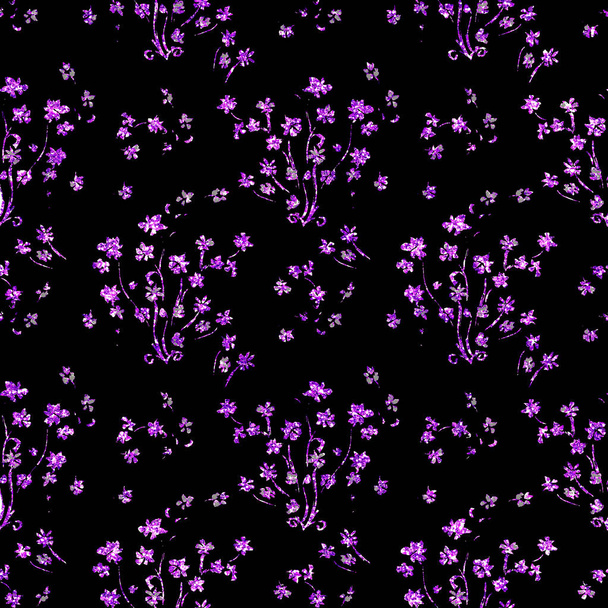 Abstract floral ornamental tapestry glitter sparkling seamless pattern - Zdjęcie, obraz