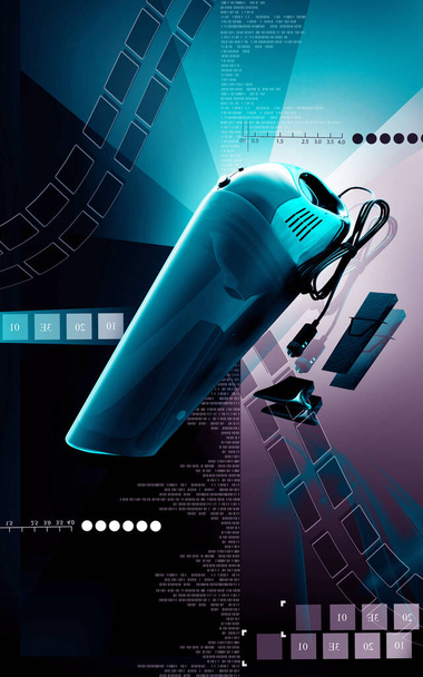 Digital illustration of Car vaccum cleaner in colour background	 - Фото, изображение