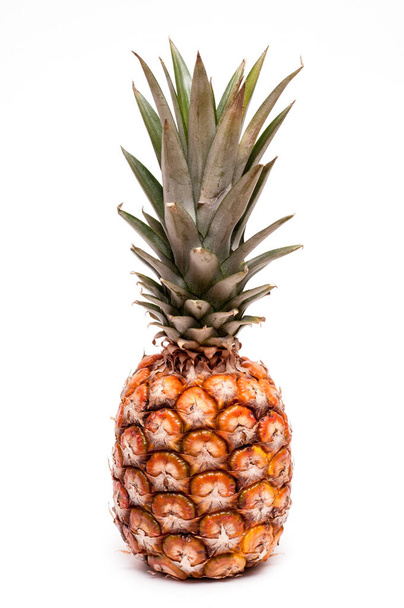 little miniature pineapple against a white background - Фото, изображение