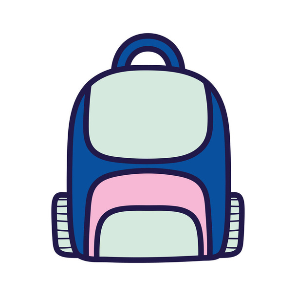 retour à l'école sac à dos accessoire icône
 - Vecteur, image