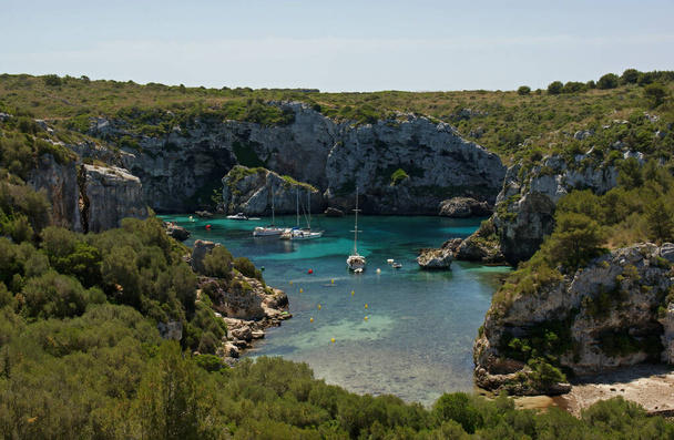 bay of cales coves-minorca,cals - Photo, Image