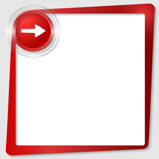 red text frame and transparent circles with a arrow - Vector, imagen