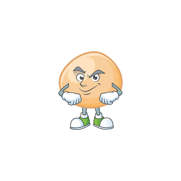 Brown hoppang mascot cartoon character style with Smirking face - Vektör, Görsel
