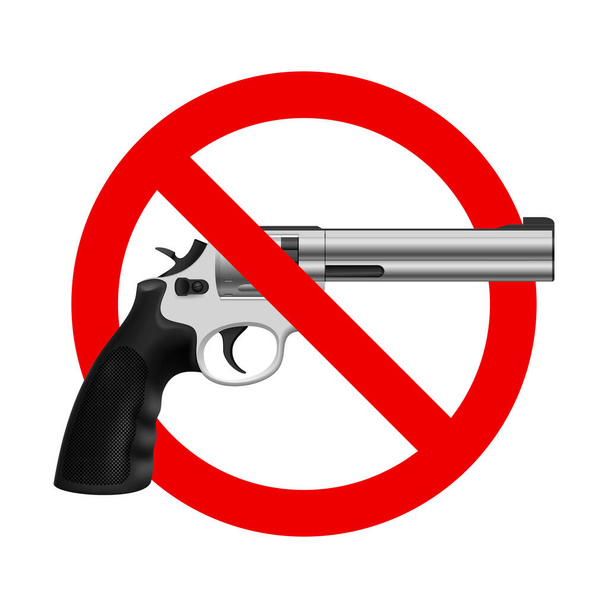 Symbol No Gun. Illustration on white background - Фото, изображение