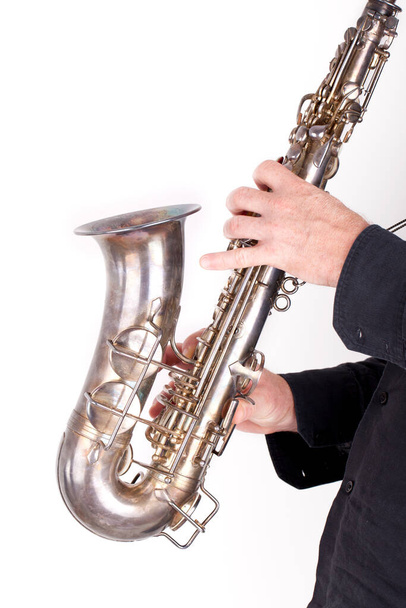 saxophone jazz musical instrument - Foto, Imagem
