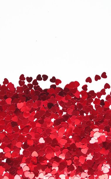  赤いハートの背景、バレンタインデー            - 写真・画像