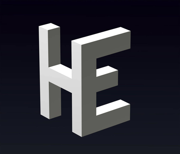 Font stylization of the letters H and Z, Y, B, X, W, V, T, S, R, N, P, M, L, K, F, E, D, A, B, font composition of the logo. 3D-s renderelés. - Fotó, kép