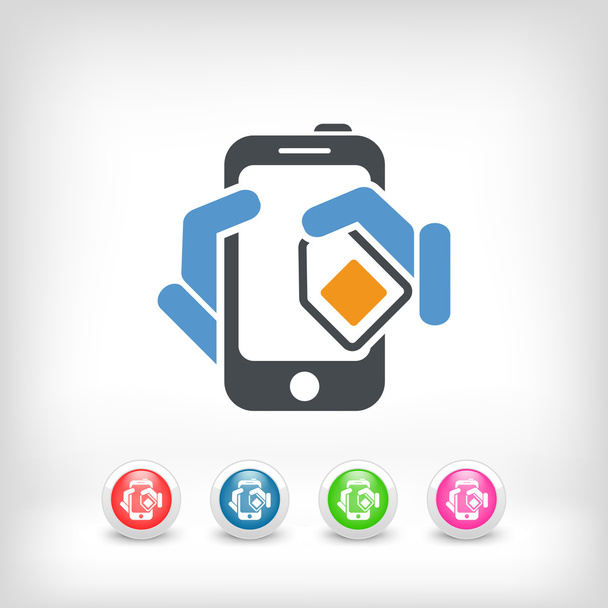 Phone card icon - Vector, Image