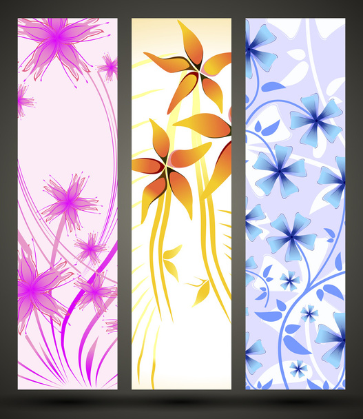 Banner with floral pattern - Vektor, kép