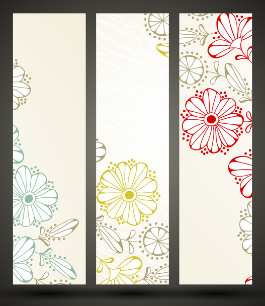 Banner with floral pattern - Vetor, Imagem