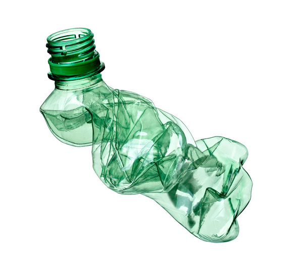 ペットボトルの水容器リサイクル廃棄物 - 写真・画像