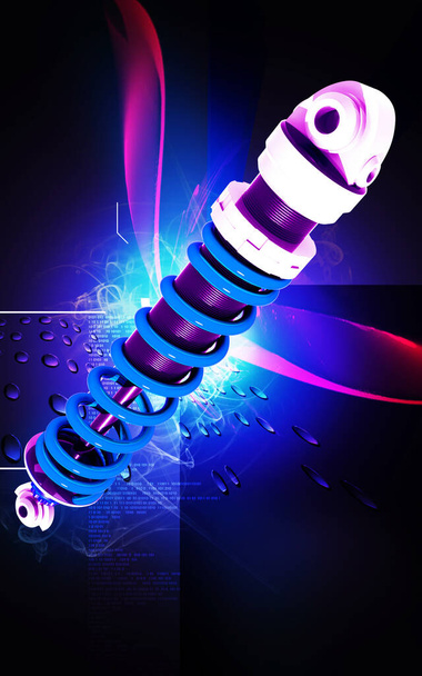 Digital illustration of Shock absorber in colour background	 - Fotó, kép