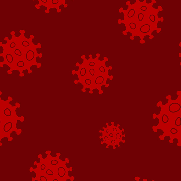Απρόσκοπτη μοτίβο με Coronavirus για το σχεδιασμό σας - Διάνυσμα, εικόνα