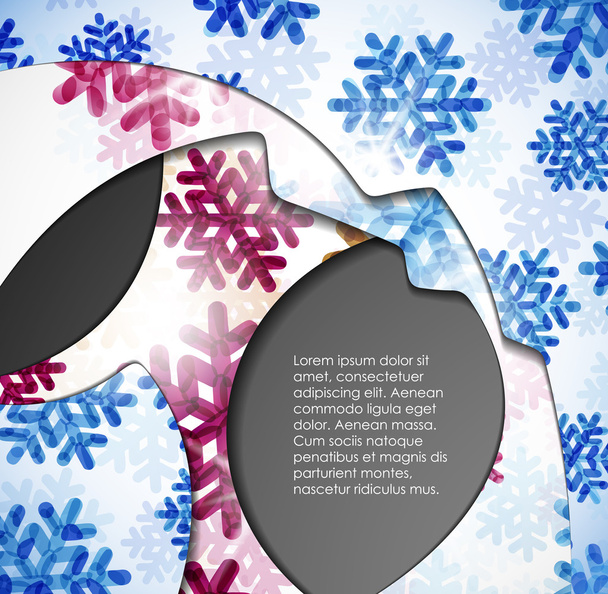 Layered abstract background with snowflakes image - Vektor, Bild