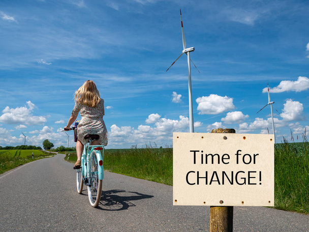 Tme for Change Schild Klimawandel - Φωτογραφία, εικόνα